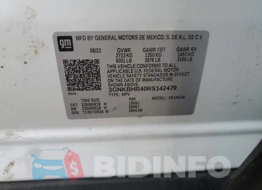 3GNKBHR40RS142479 Photo# 13