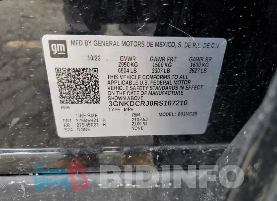 3GNKDCRJ0RS167210 Photo# 13