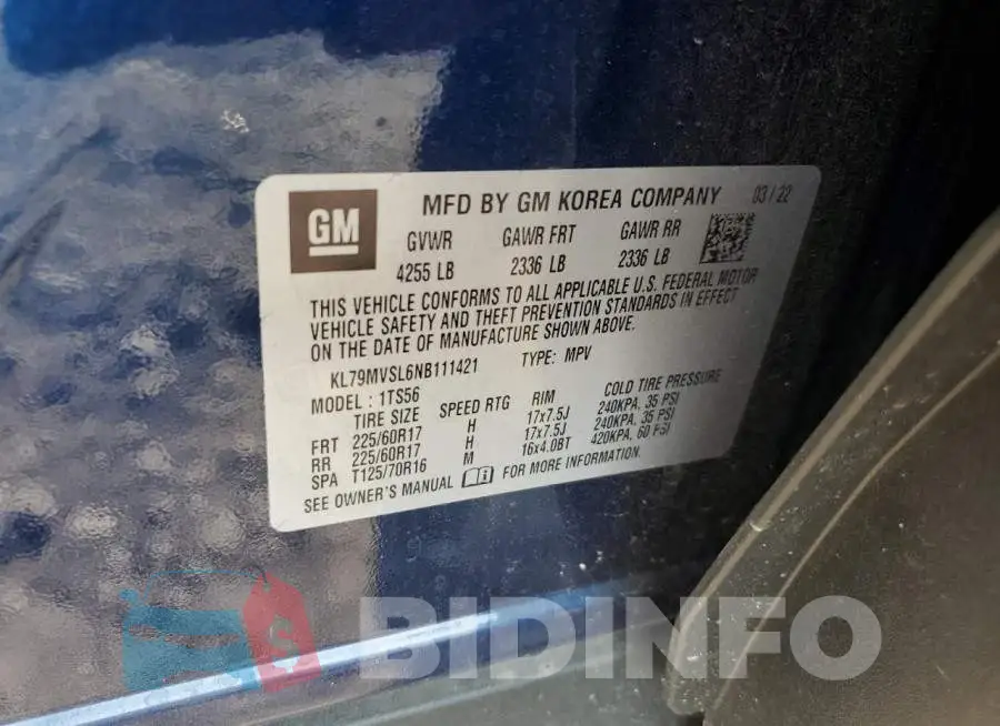 KL79MVSL6NB111421 Photo# 12
