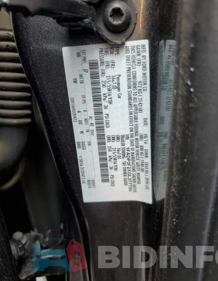 1FADP3F2XGL377750 Photo# 12