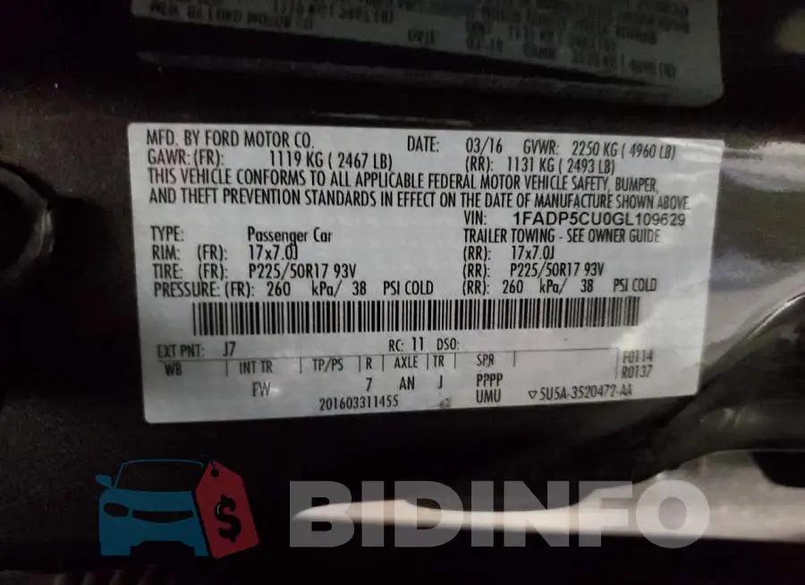 1FADP5CU0GL109629 Photo# 13