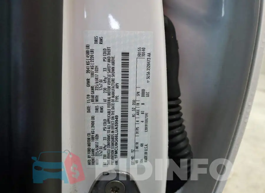 1FMCU9G66LUA59949 Photo# 13