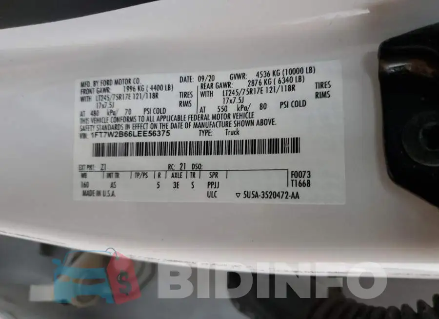 1FT7W2B66LEE56375 Photo# 13