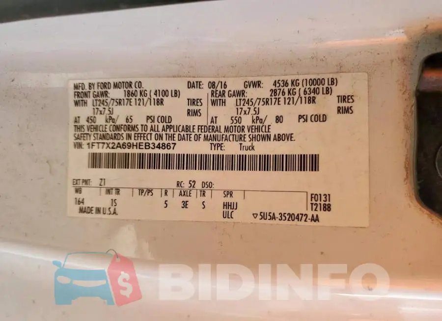 1FT7X2A69HEB34867 Photo# 12