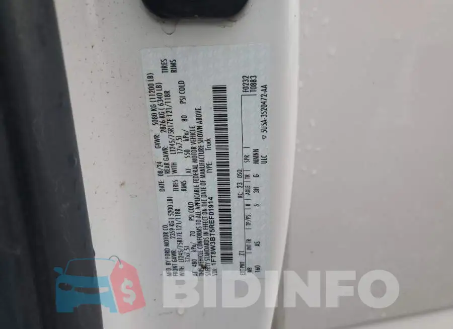 1FT8W3BT5REF01914 Photo# 12