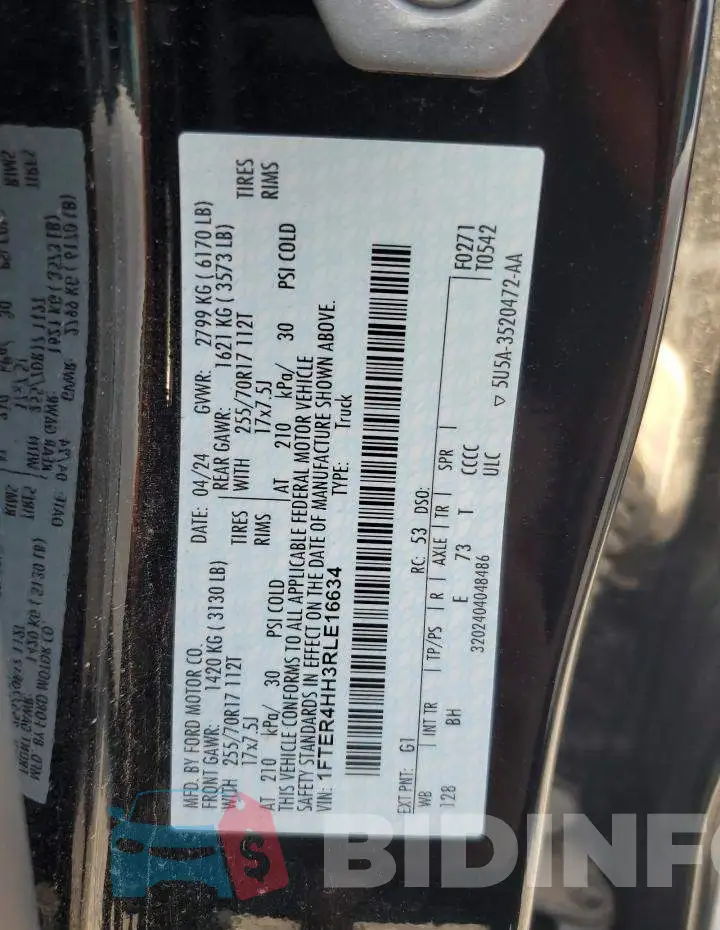 1FTER4HH3RLE16634 Photo# 12