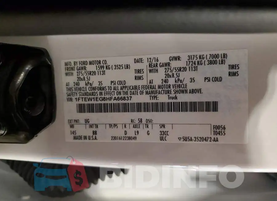 1FTEW1EG8HFA66837 Photo# 12