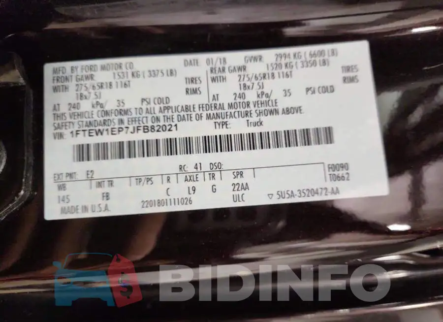 1FTEW1EP7JFB82021 Photo# 13