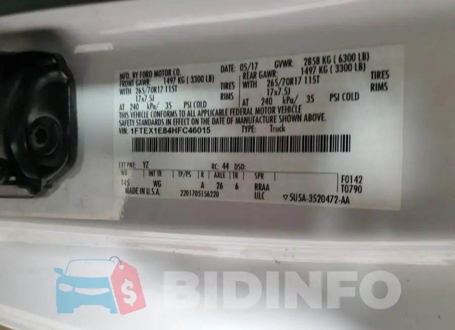 1FTEX1E84HFC46015 Photo# 12