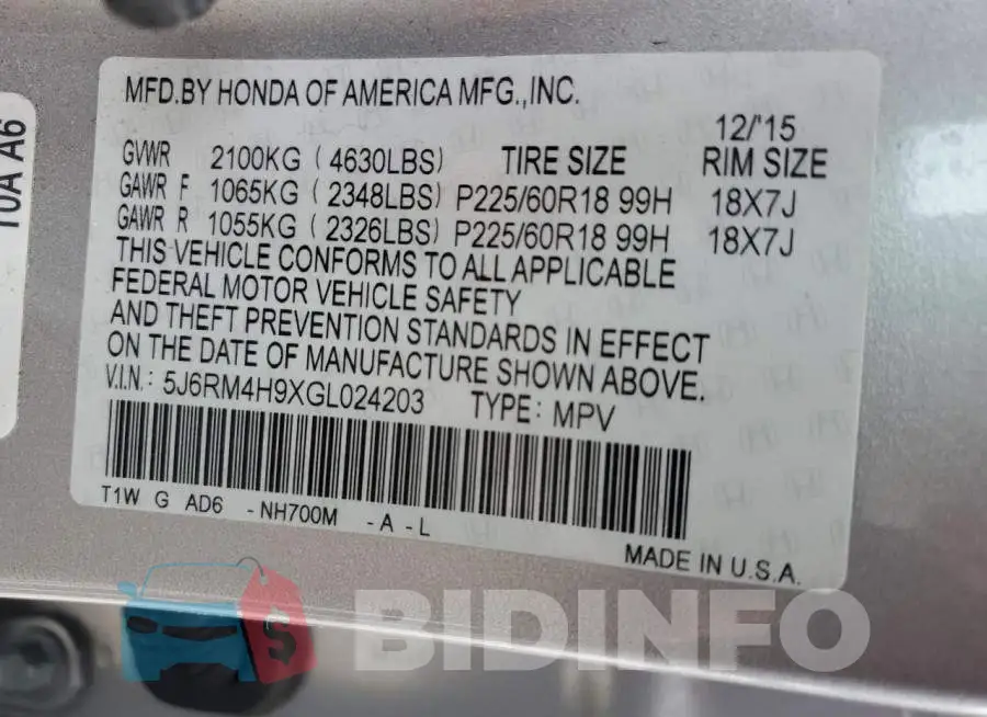 5J6RM4H9XGL024203 Photo# 14