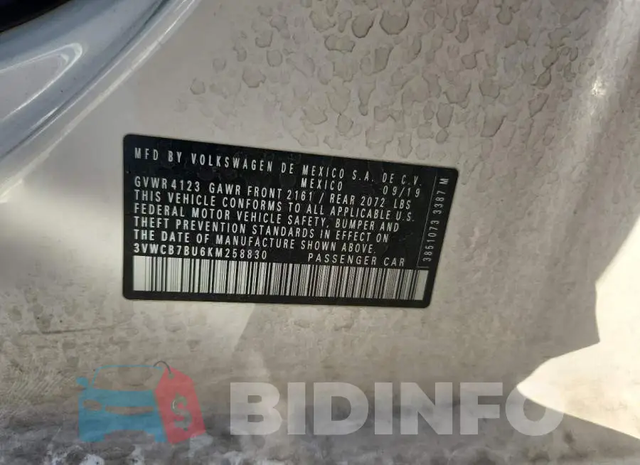 3VWCB7BU6KM258830 Photo# 12