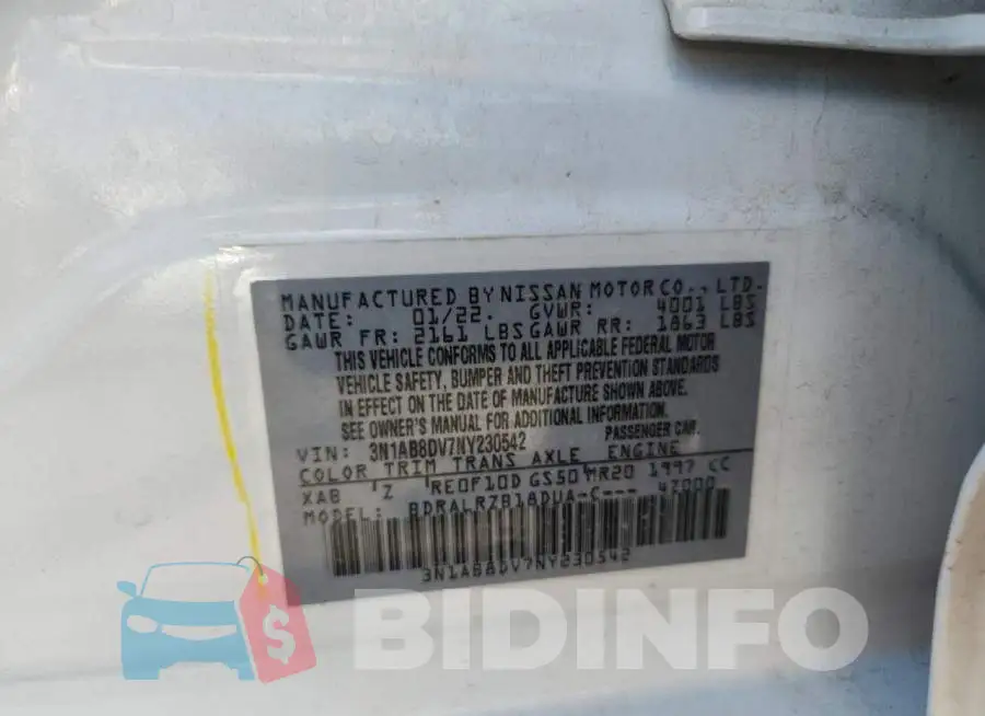 3N1AB8DV7NY230542 Photo# 13