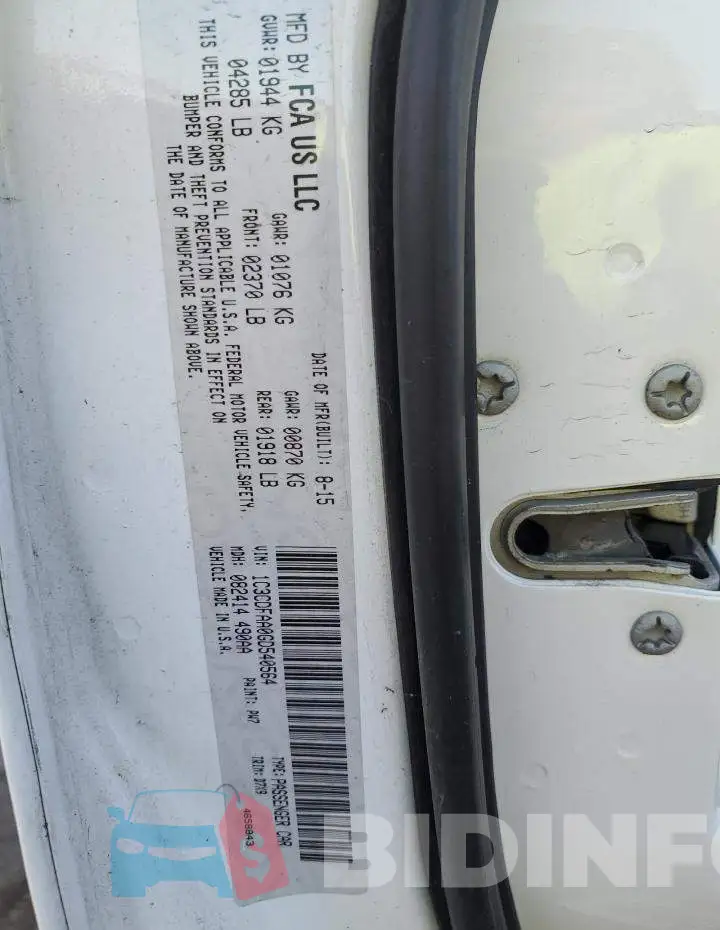 1C3CDFAA0GD540564 Photo# 12