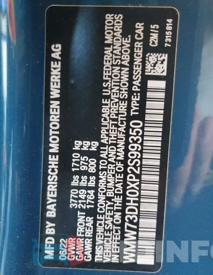WMW73DH0XP2S99350 Photo# 12