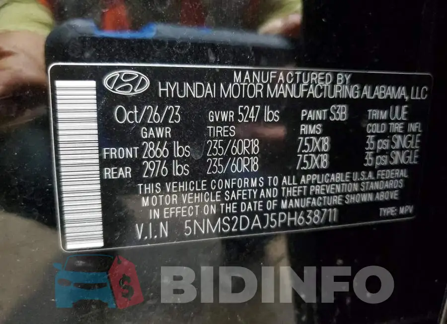 5NMS2DAJ5PH638711 Photo# 13