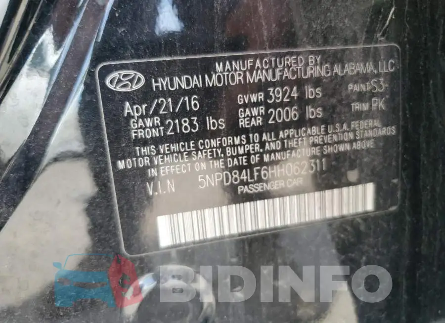 5NPD84LF6HH062311 Photo# 13