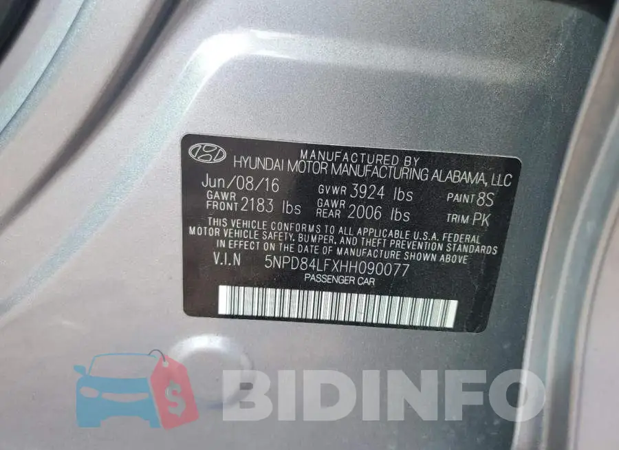 5NPD84LFXHH090077 Photo# 12