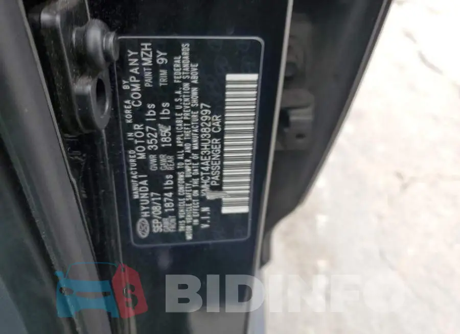 KMHCT4AE3HU382997 Photo# 12