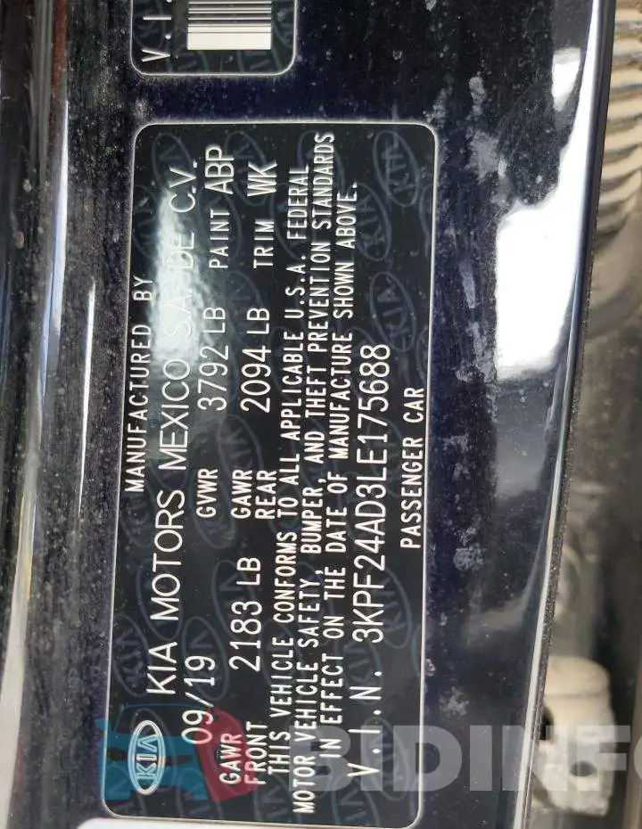 3KPF24AD3LE175688 Photo# 13