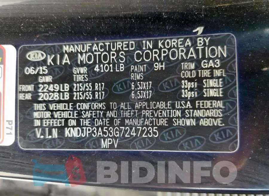 KNDJP3A53G7247235 Photo# 12