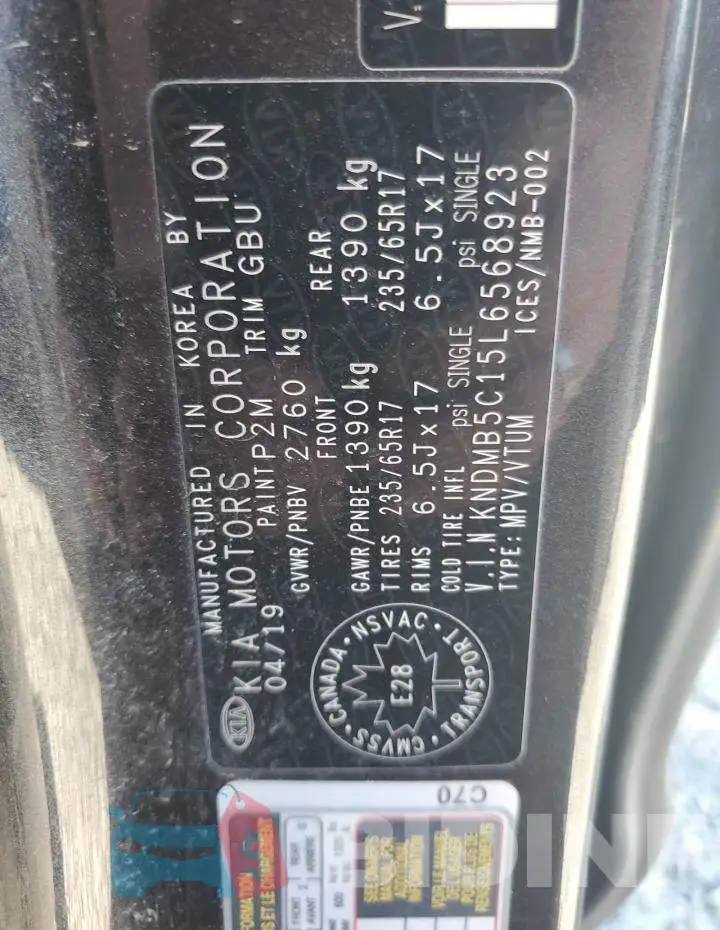 KNDMB5C15L6568923 Photo# 13