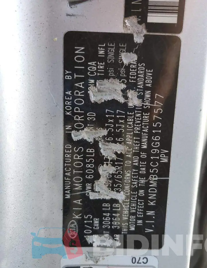 KNDMB5C19G6157577 Photo# 13