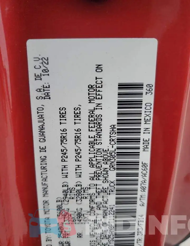 3TYSZ5AN8PT112241 Photo# 12