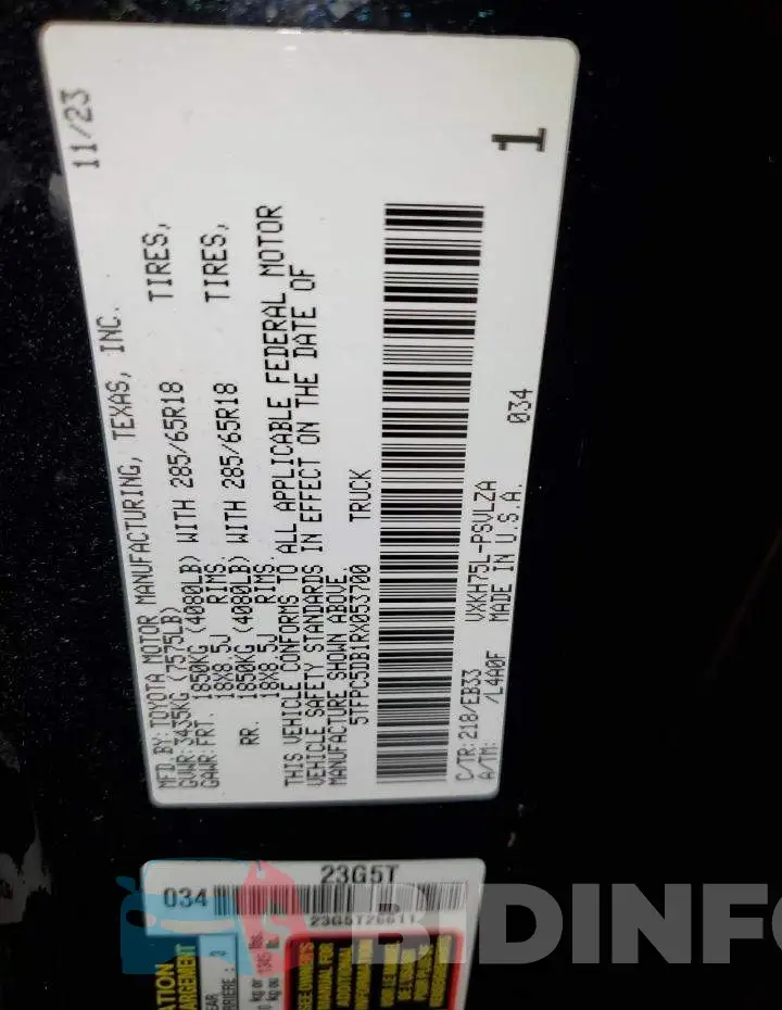 5TFPC5DB1RX053700 Photo# 12