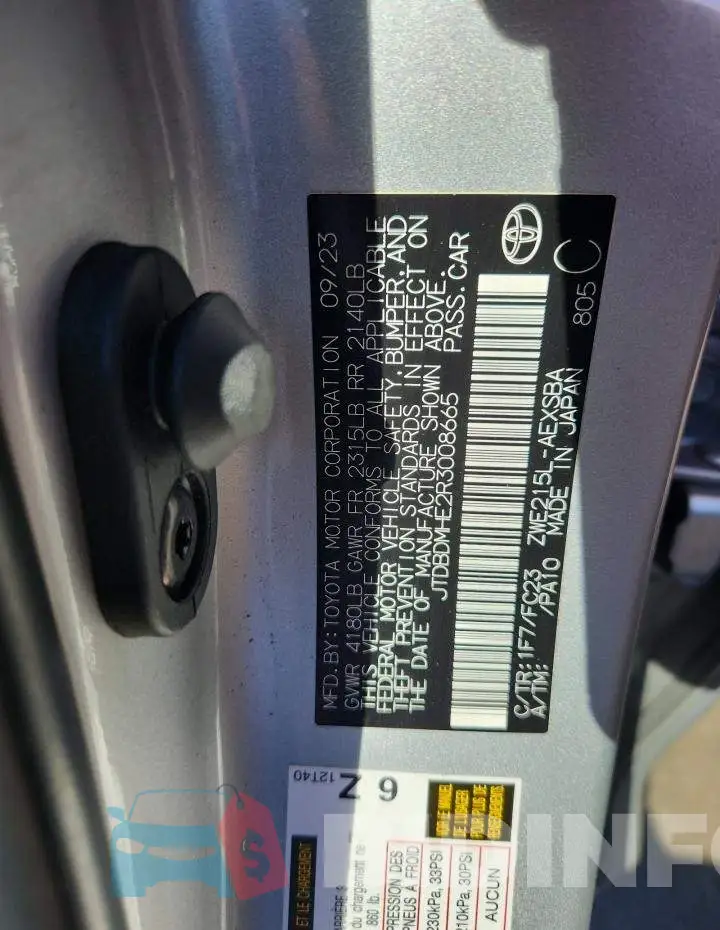JTDBDMHE2R3008665 Photo# 12