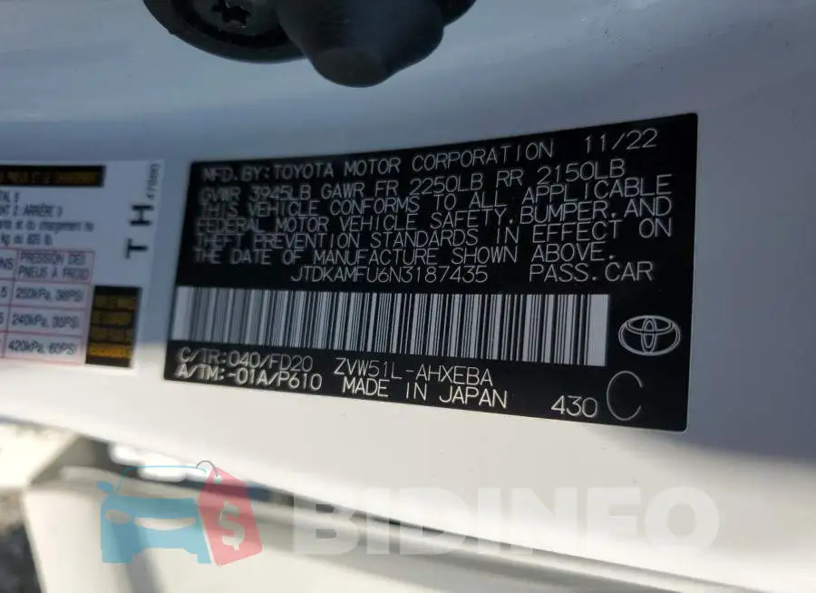 JTDKAMFU6N3187435 Photo# 12