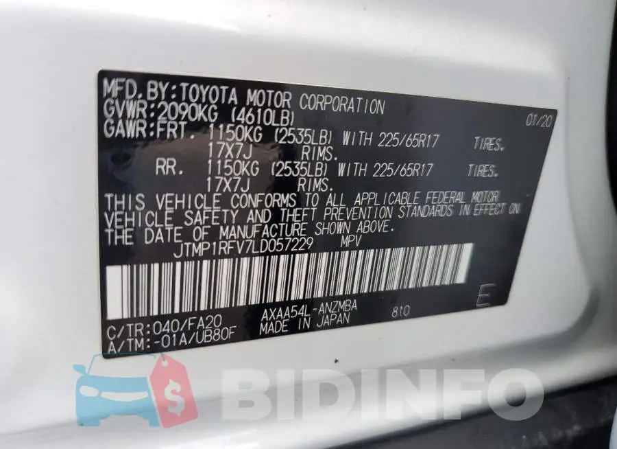 JTMP1RFV7LD057229 Photo# 13