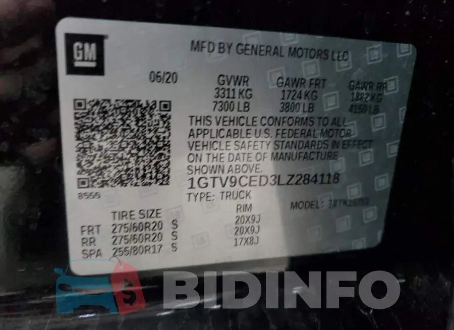 1GTV9CED3LZ284118 Photo# 12