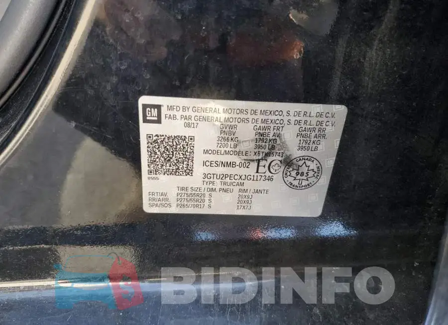 3GTU2PECXJG117346 Photo# 12
