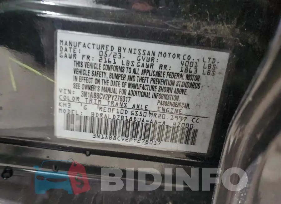 3N1AB8CV2PY278017 Photo# 12
