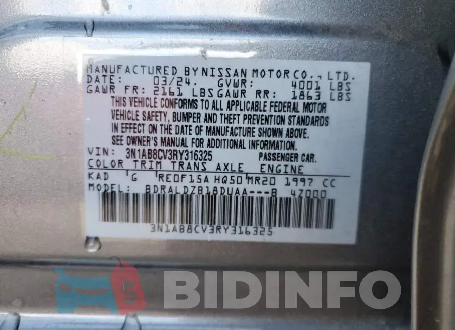 3N1AB8CV3RY316325 Photo# 13