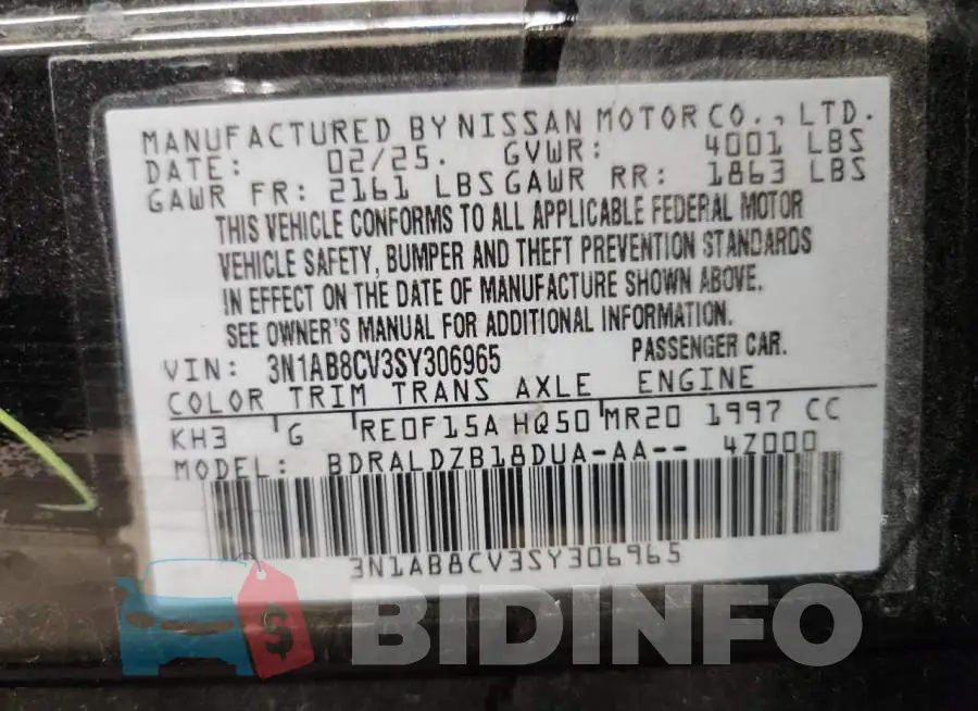 3N1AB8CV3SY306965 Photo# 13