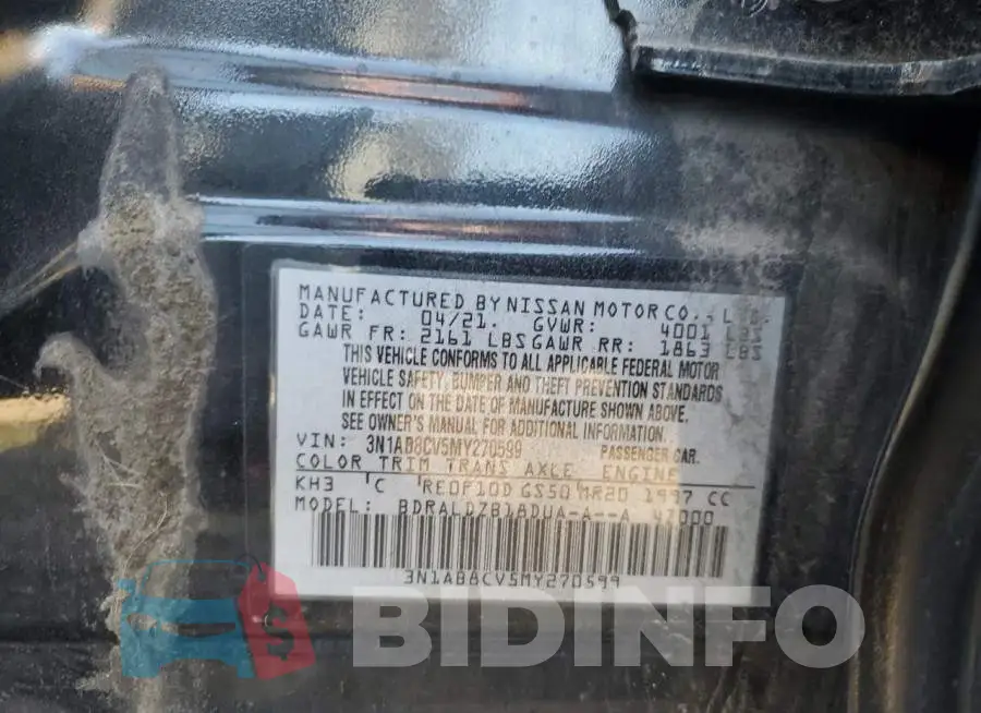 3N1AB8CV5MY270599 Photo# 12