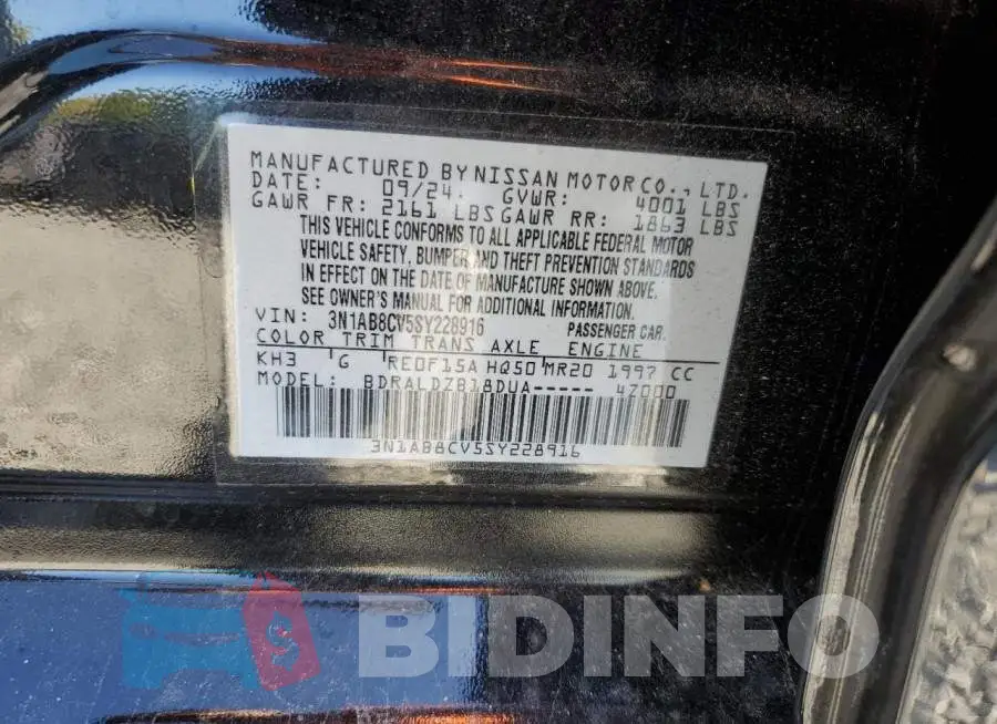 3N1AB8CV5SY228916 Photo# 12