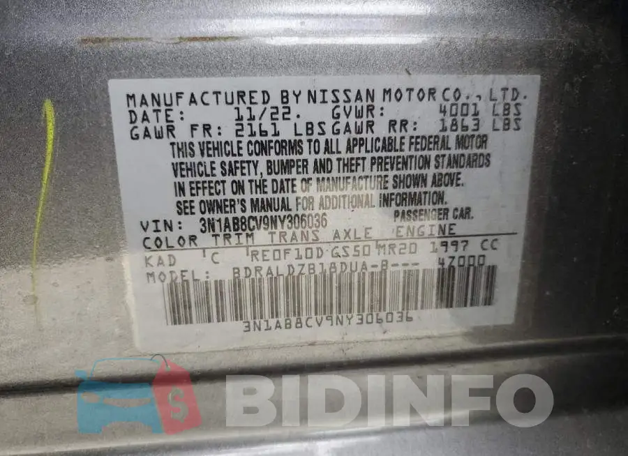 3N1AB8CV9NY306036 Photo# 13