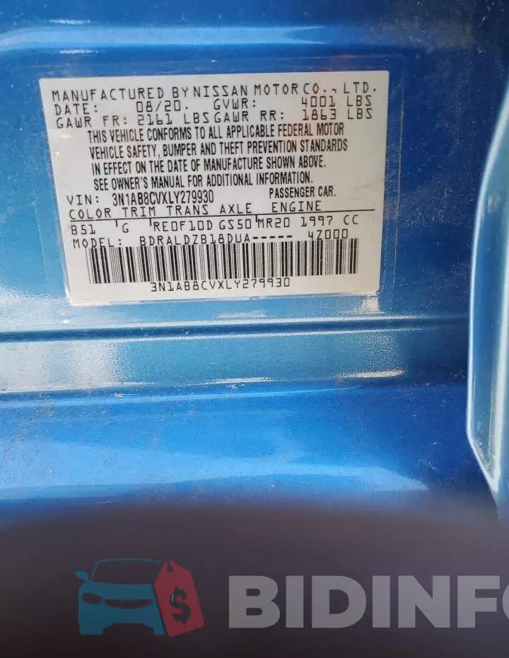 3N1AB8CVXLY279930 Photo# 12