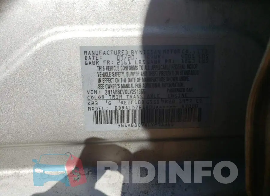 3N1AB8CVXLY291365 Photo# 12