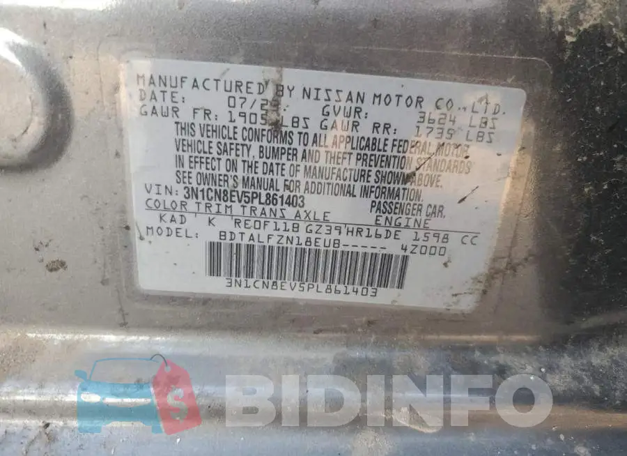 3N1CN8EV5PL861403 Photo# 13