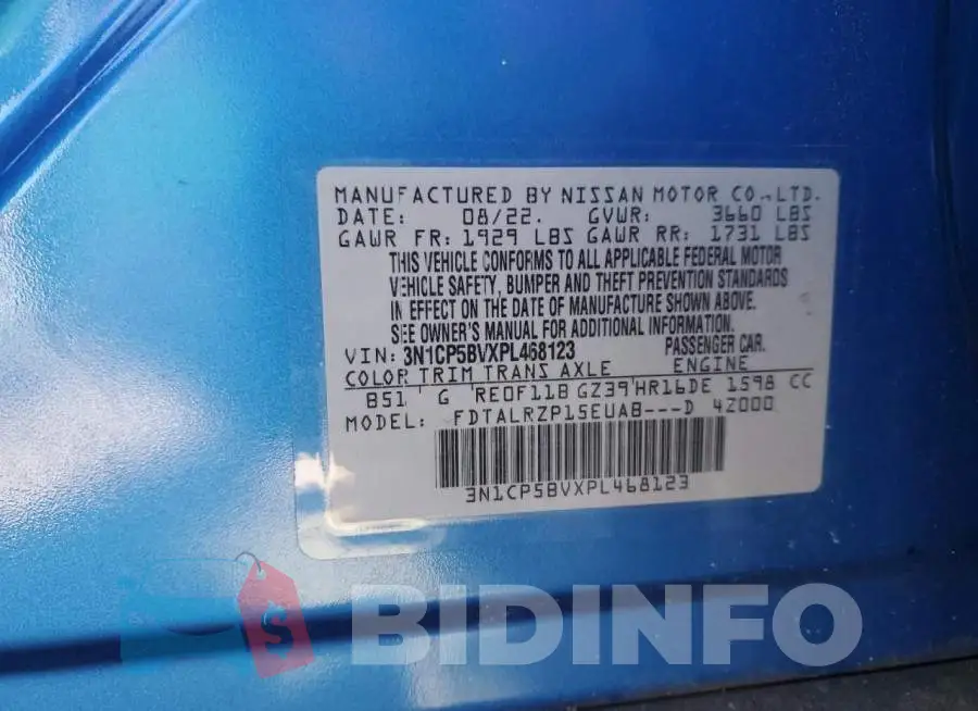3N1CP5BVXPL468123 Photo# 12
