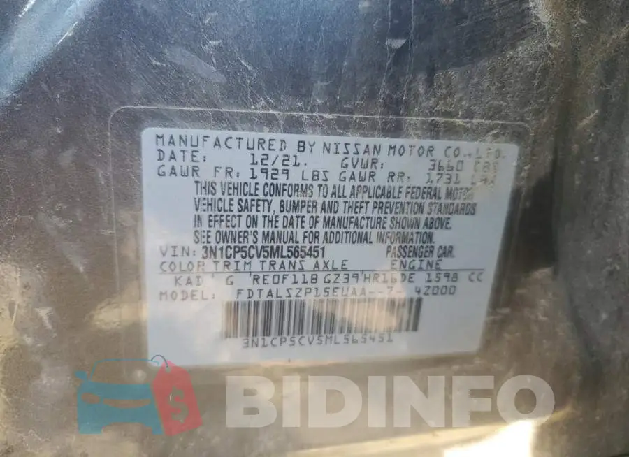 3N1CP5CV5ML565451 Photo# 13