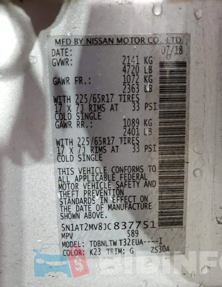 5N1AT2MV8JC837751 Photo# 13