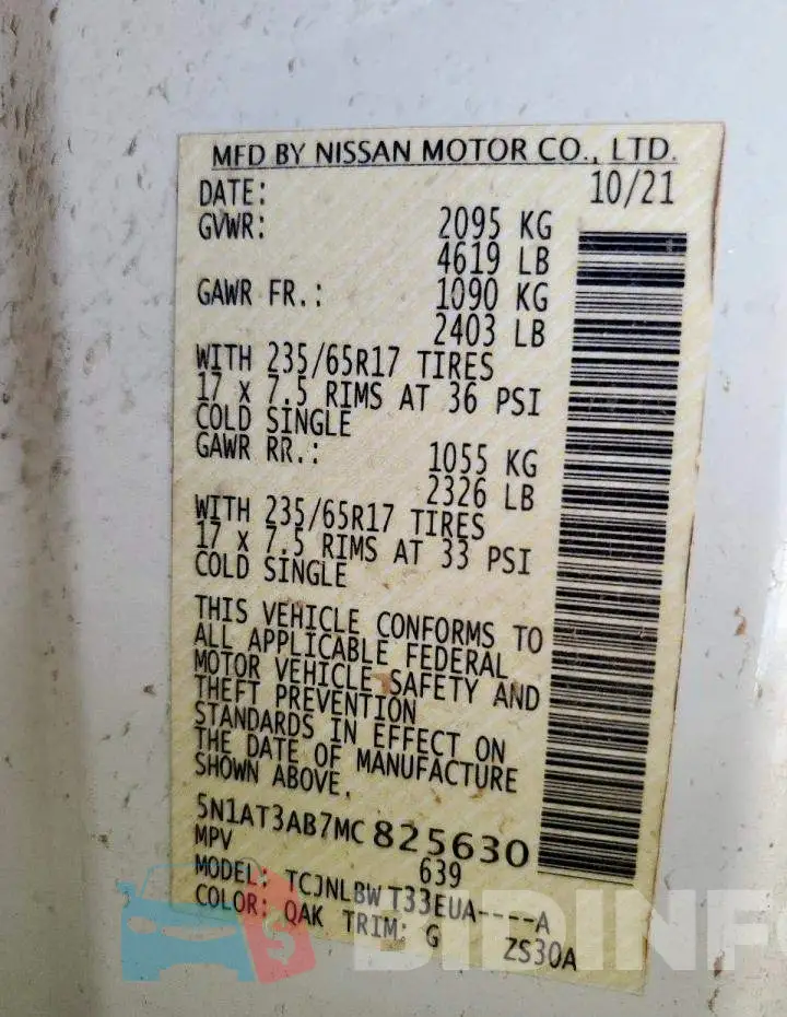 5N1AT3AB7MC825630 Photo# 13