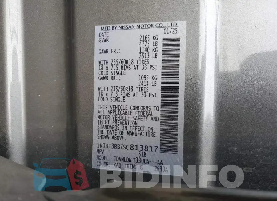 5N1BT3BB7SC813817 Photo# 14