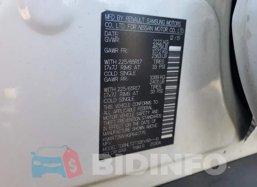 KNMAT2MV9GP641775 Photo# 13