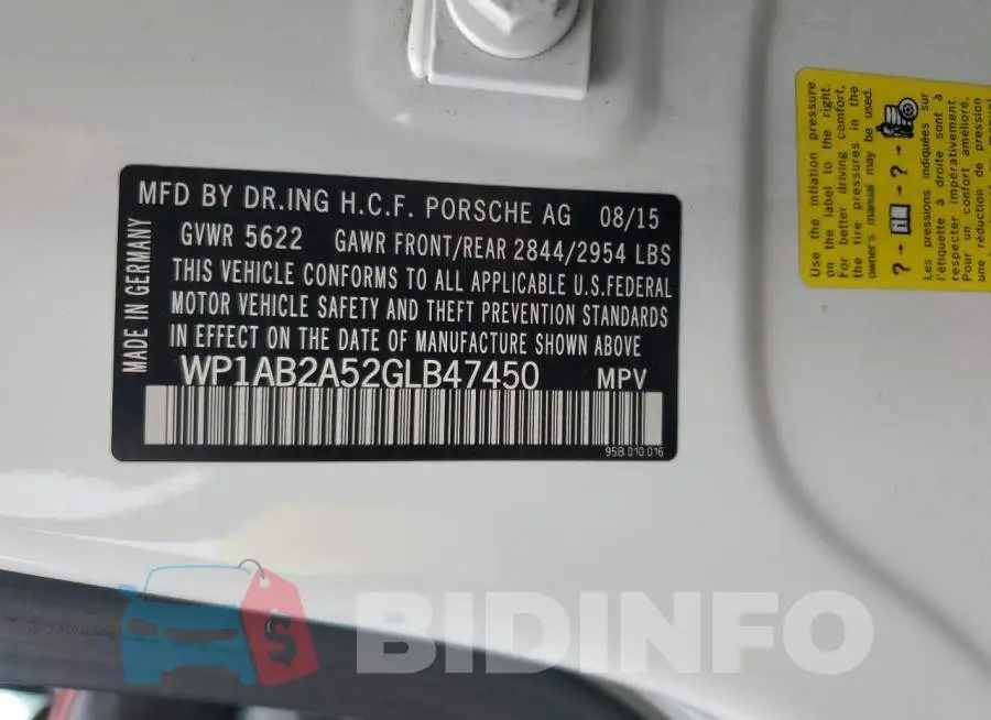WP1AB2A52GLB47450 Photo# 13