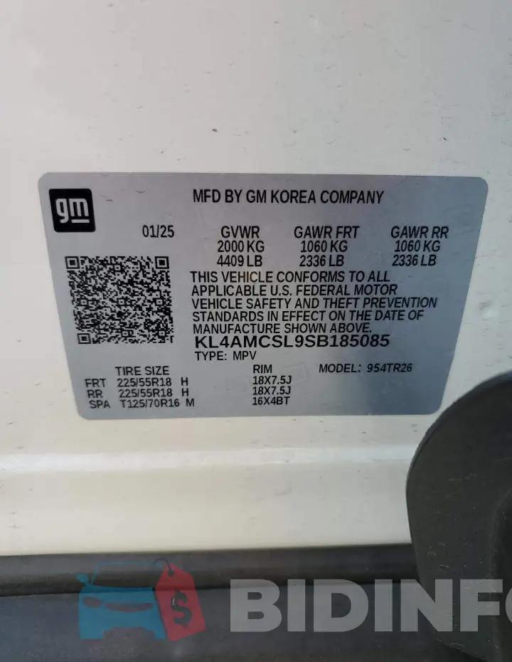 KL4AMCSL9SB185085 Photo# 14